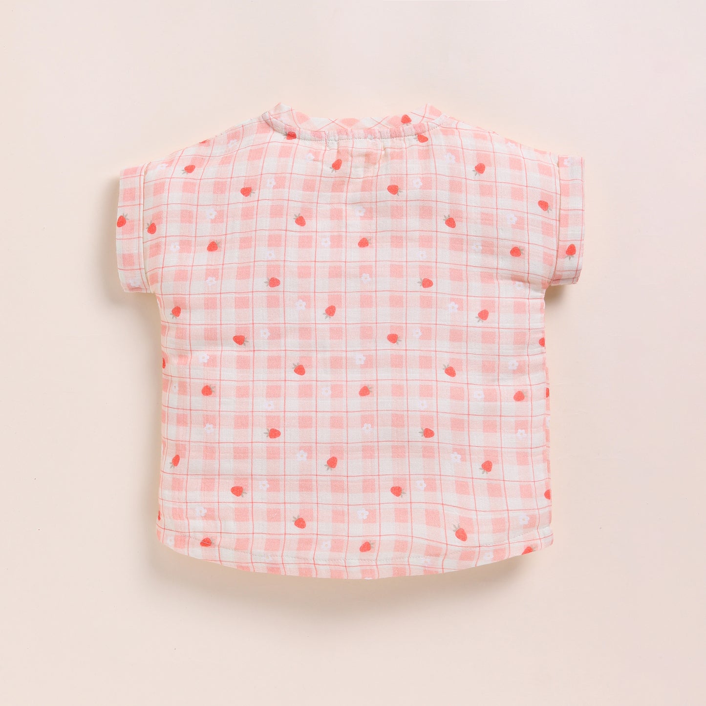 Strawberry + Spring Floral Organic Muslin Oversized Tees Pack Of 2