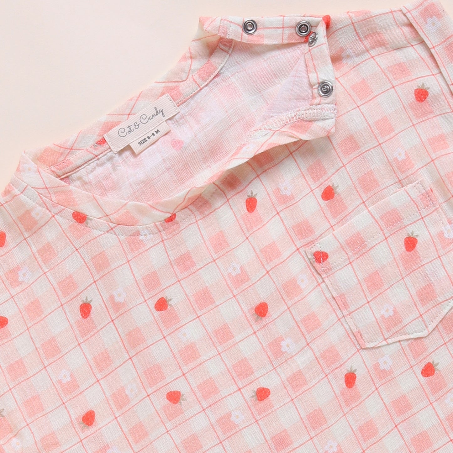 Strawberry + Spring Floral Organic Muslin Oversized Tees Pack Of 2