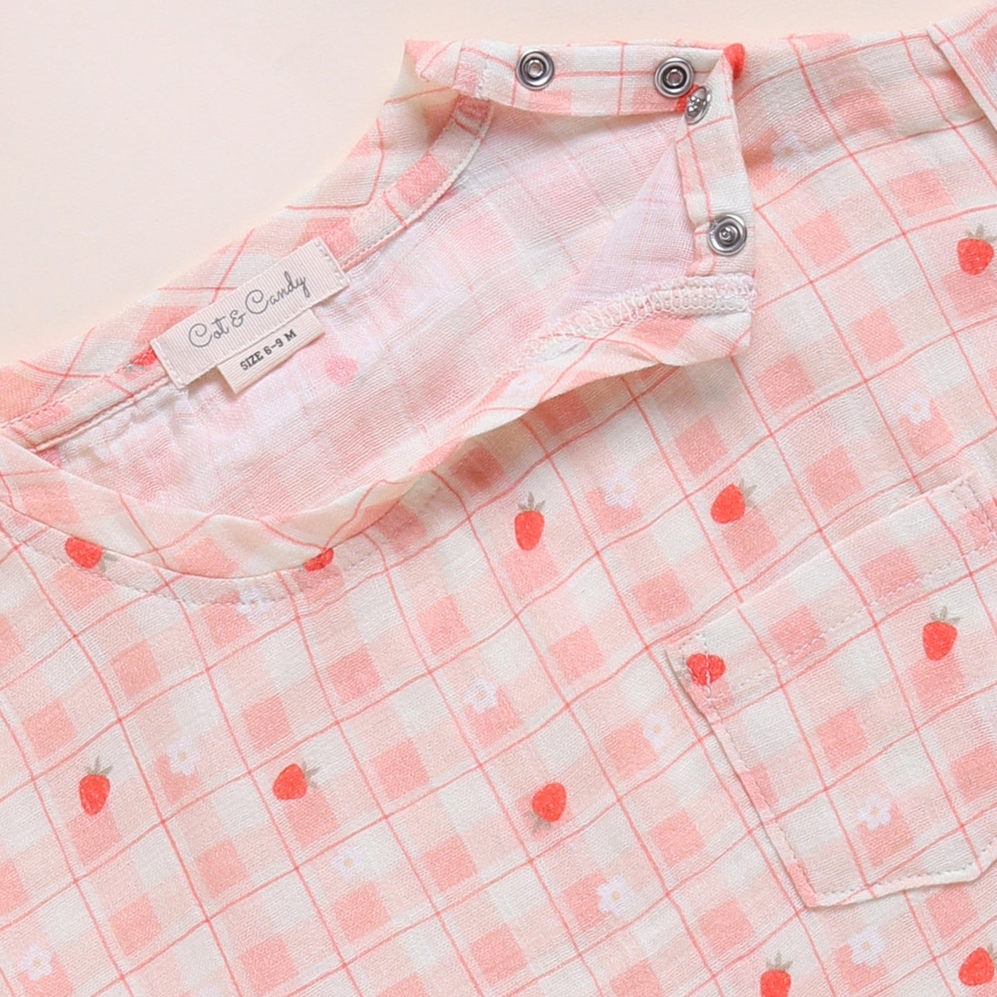 Orange + Strawberry Organic Muslin Oversized Tees Pack Of 2