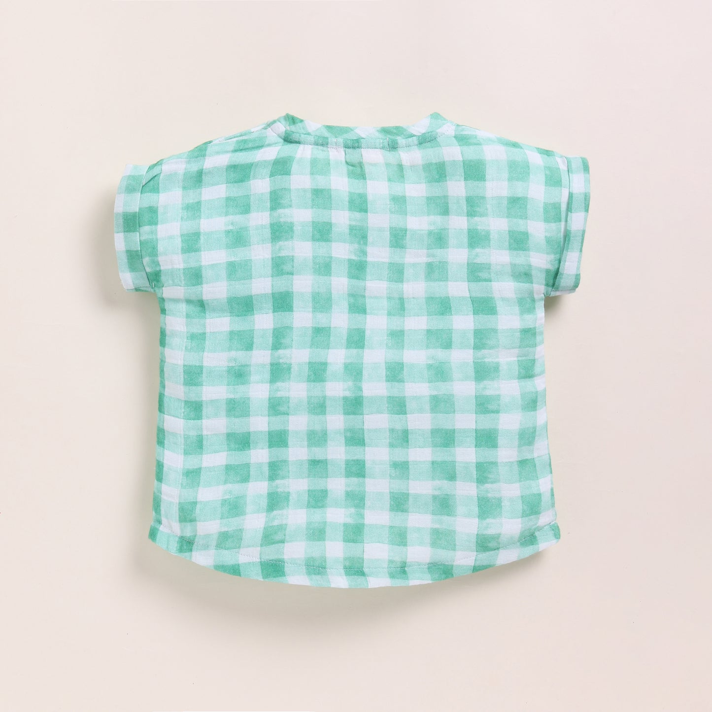 Teal Check + Pink Check + Sage Check Organic Muslin Oversized Tees Pack Of 3