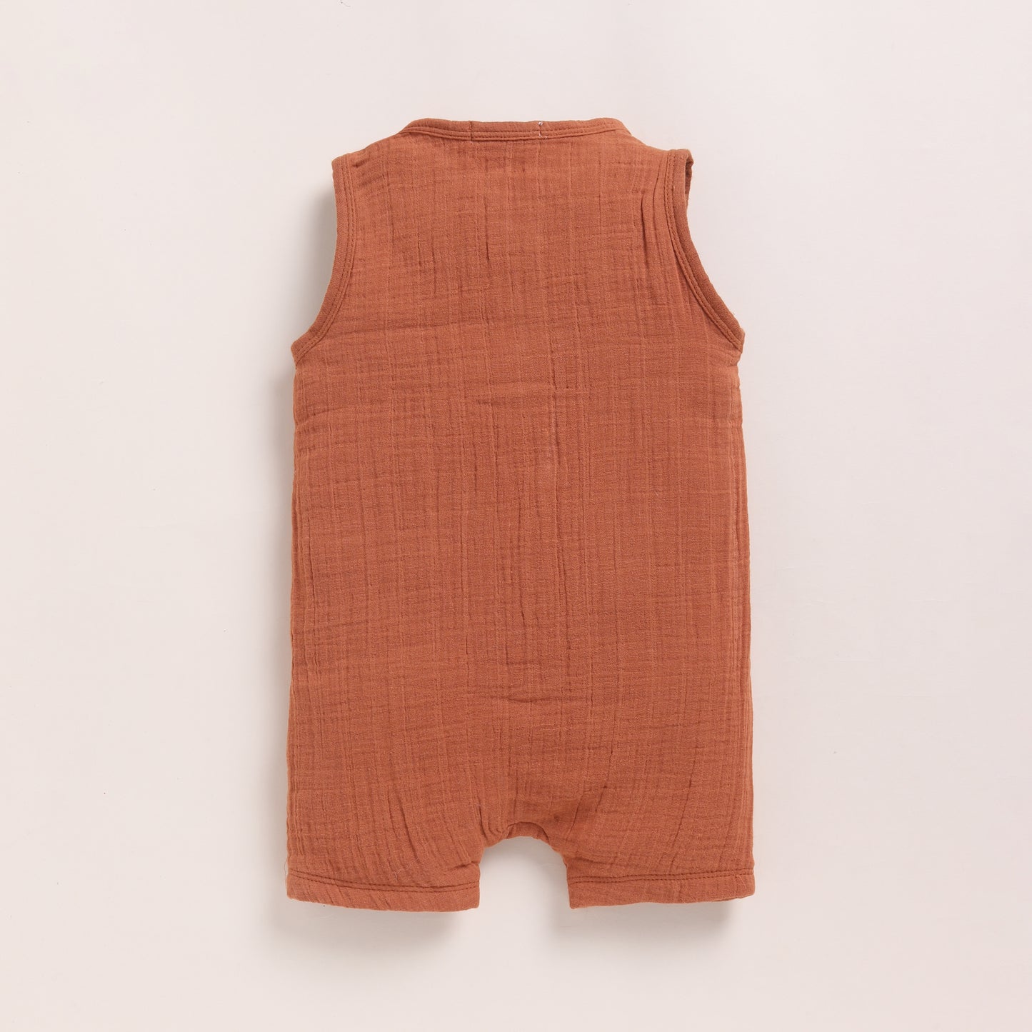 Oatmeal + Ginger Organic Muslin Half Romper Pack Of 2