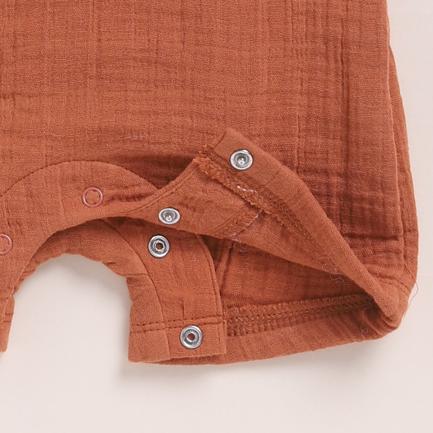 Oatmeal + Ginger Organic Muslin Half Romper Pack Of 2