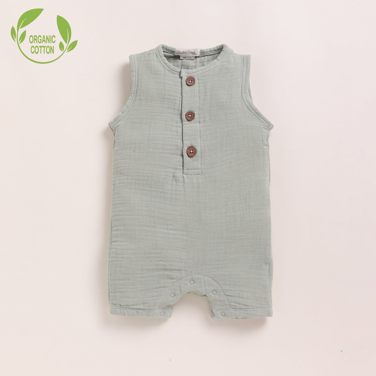 Spring Floral + Sage Organic Muslin Half Romper Pack Of 2