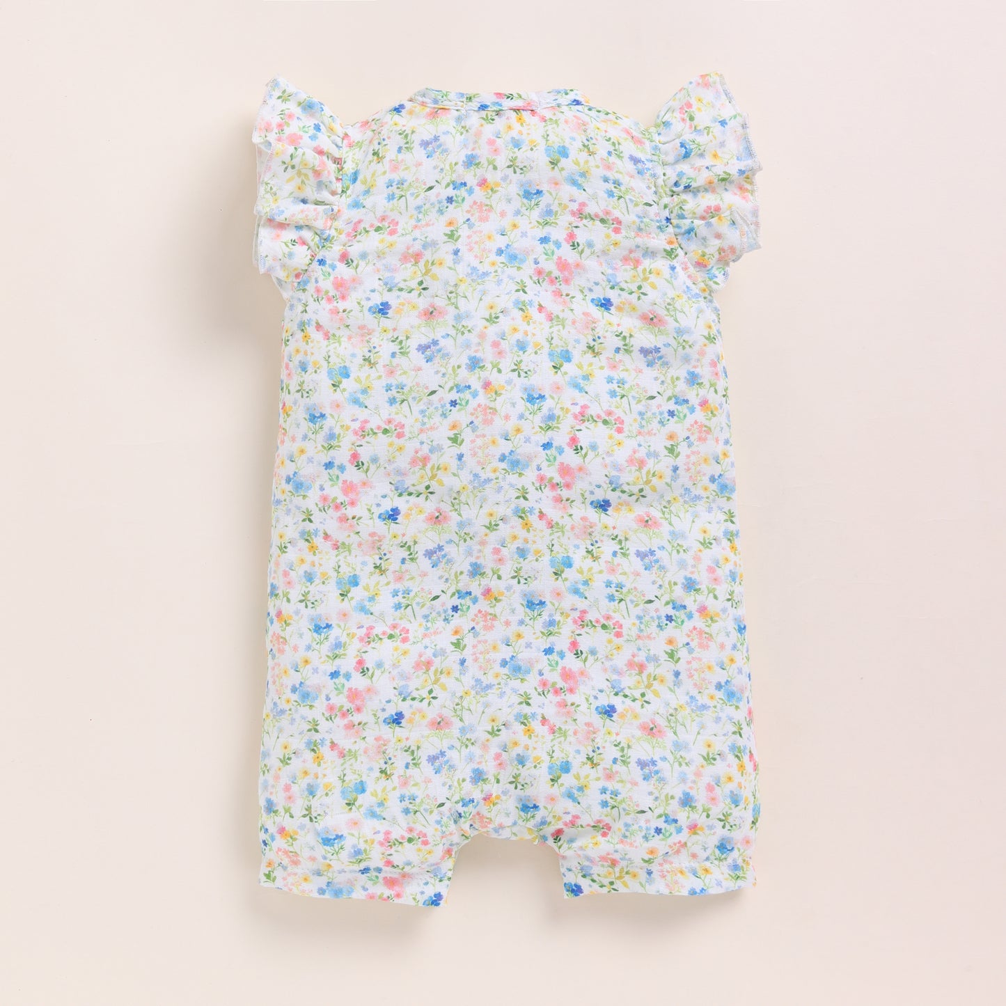Spring Floral + Sage Organic Muslin Half Romper Pack Of 2