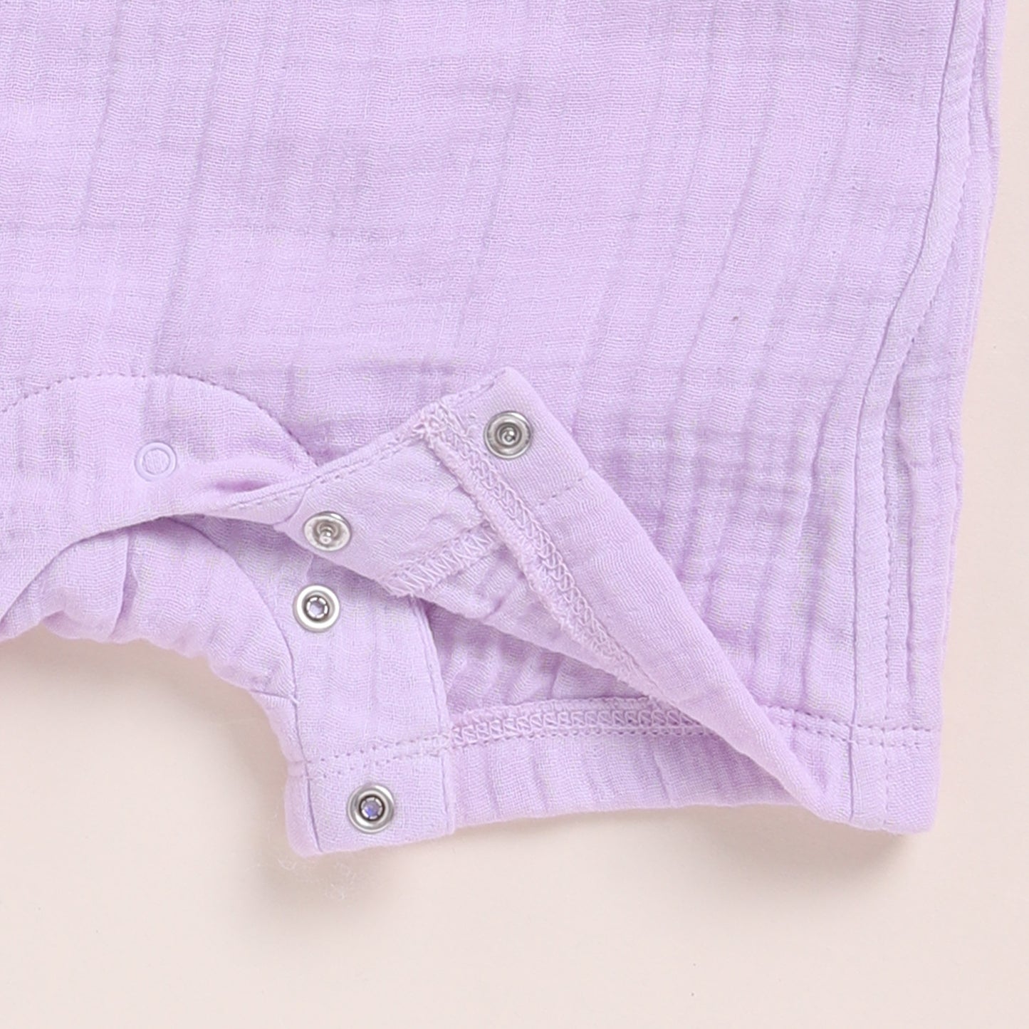 Lilac Organic Muslin Frill Half Romper