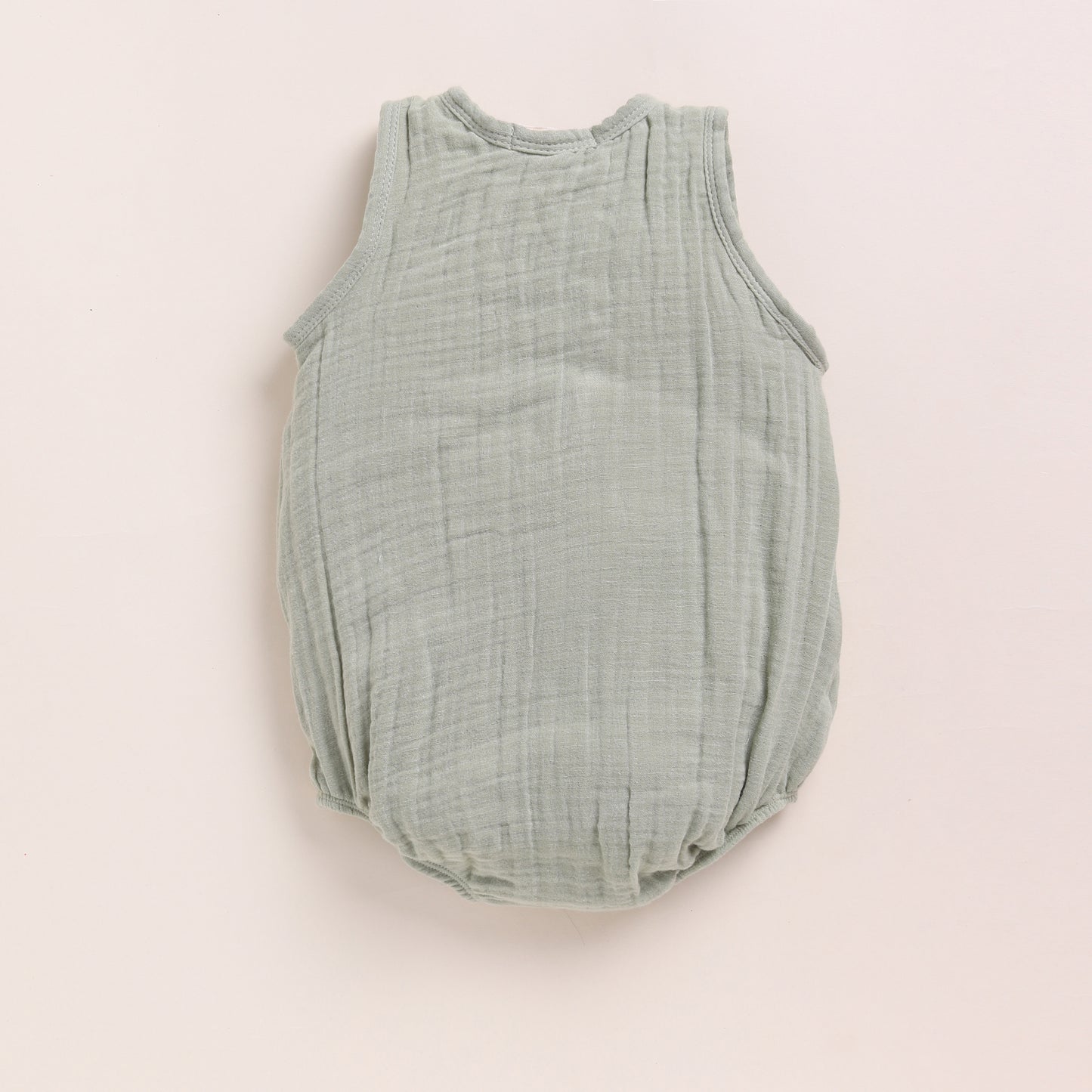 Pistachio Cream + Sage Organic Muslin Bubble Romper Pack Of 2
