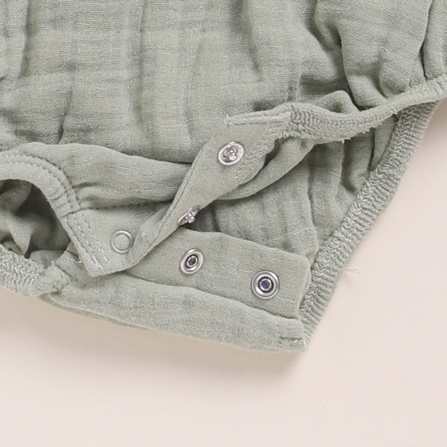 Pistachio Cream + Sage Organic Muslin Bubble Romper Pack Of 2