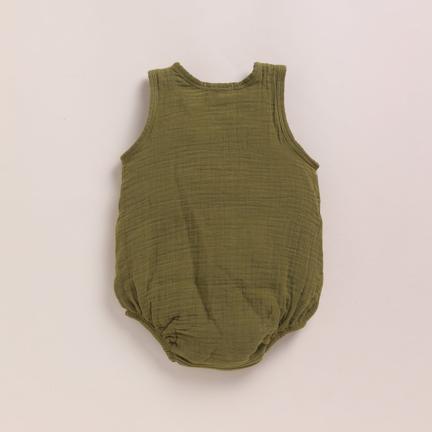 Olive + Pistachio Cream Organic Muslin Bubble Romper Pack Of 2