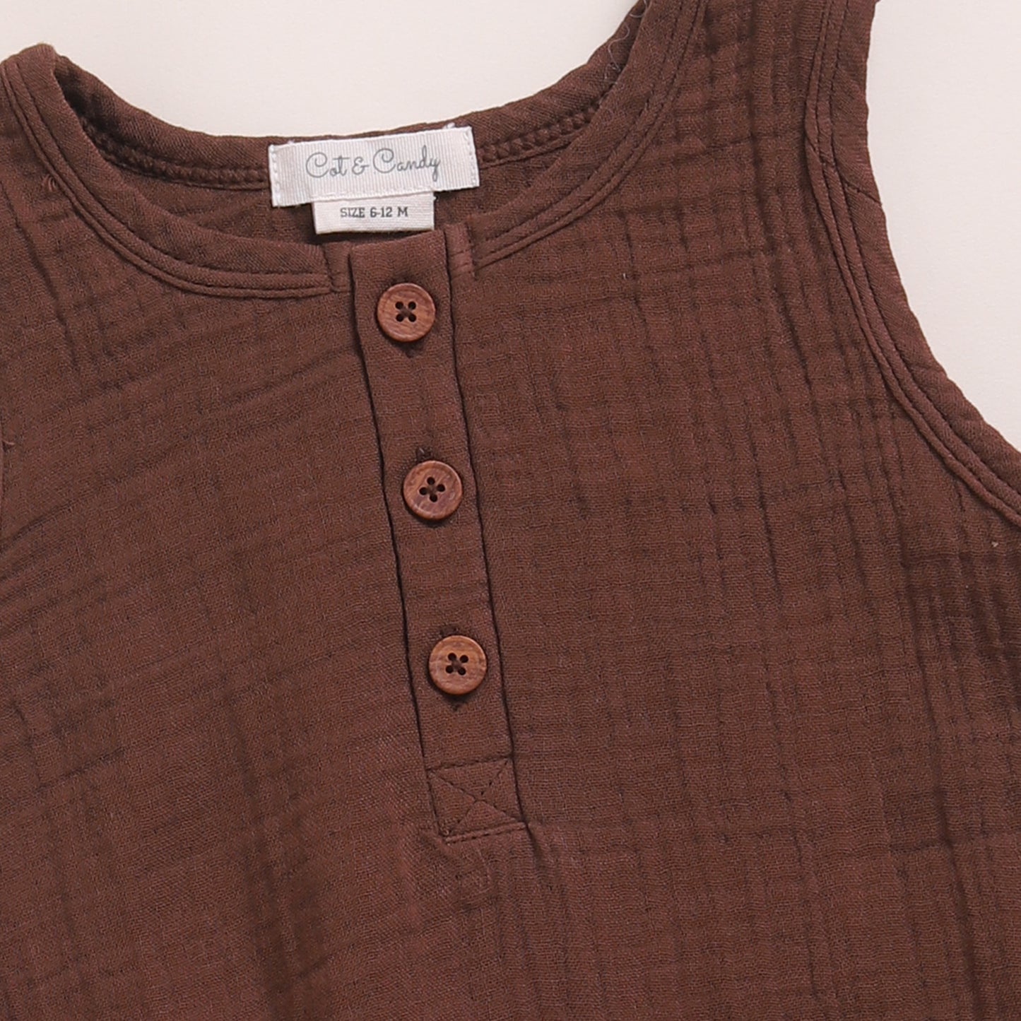 Cocoa Whisper Organic Muslin Bubble Romper