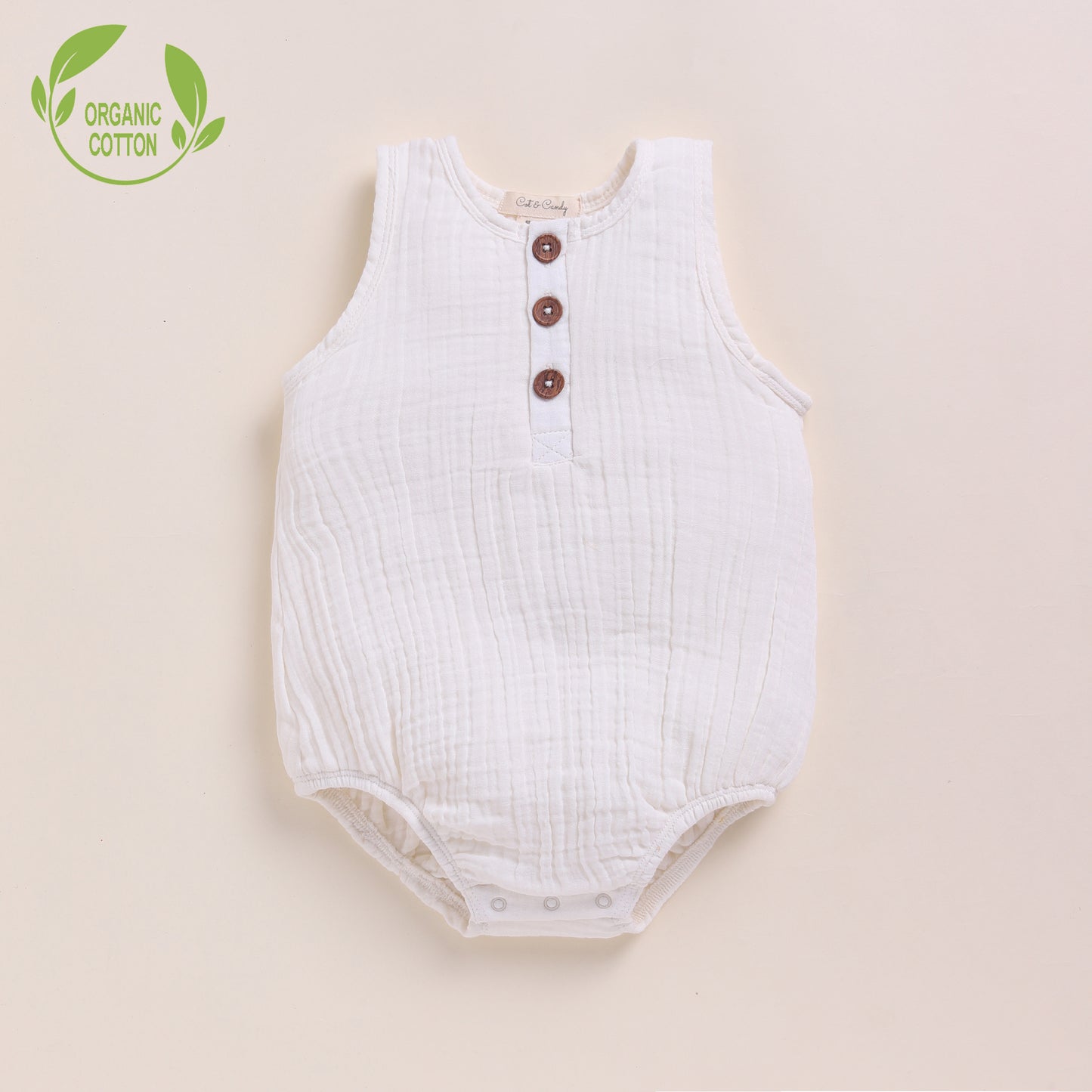 Milk + Cocoa Whisper Organic Muslin Bubble Romper Pack Of 2