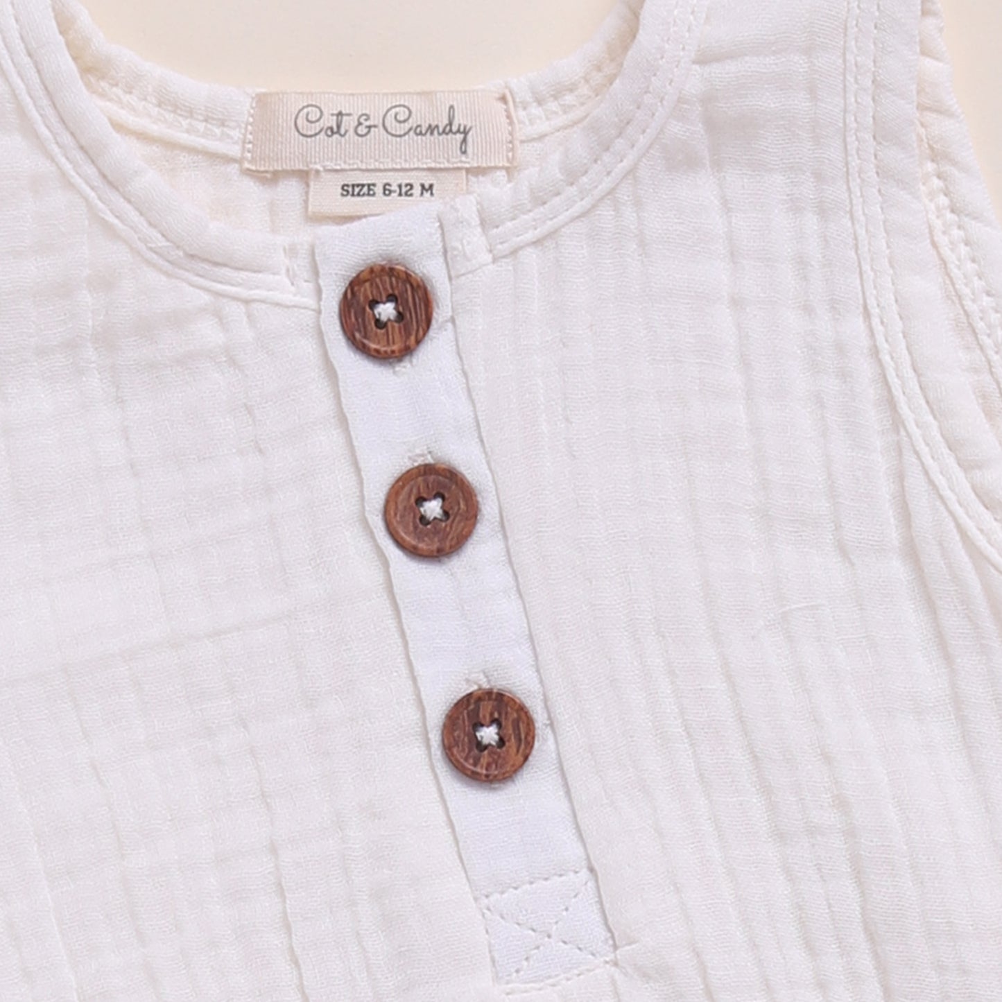 Milk + Pink Check Organic Muslin Bubble Romper Pack Of 2