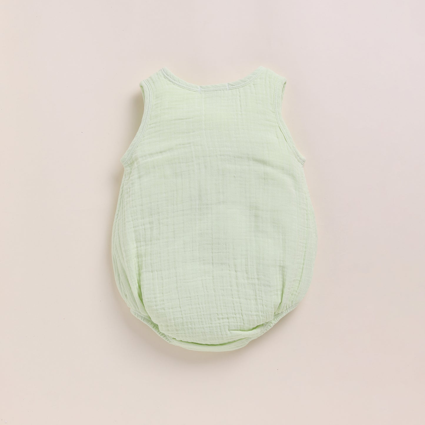 Olive + Pistachio Cream Organic Muslin Bubble Romper Pack Of 2