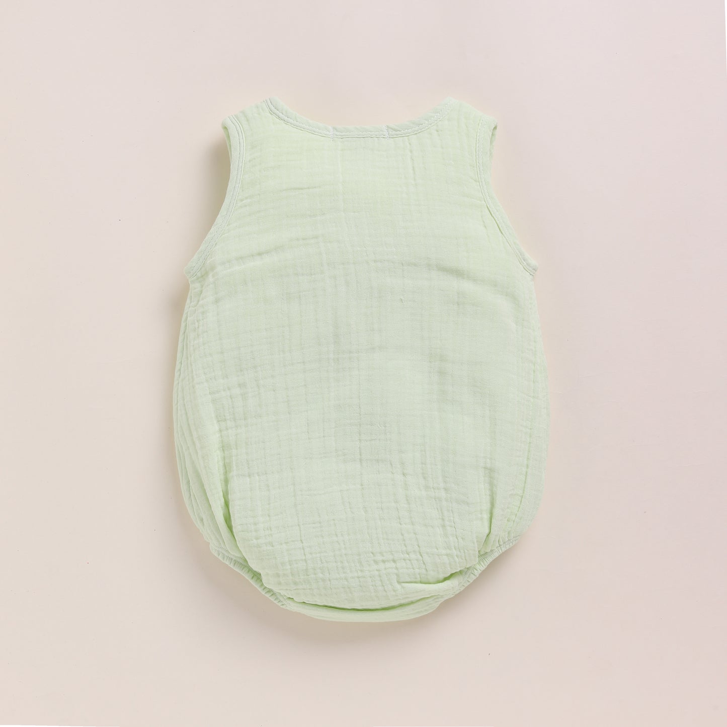 Pistachio Cream + Sage Organic Muslin Bubble Romper Pack Of 2