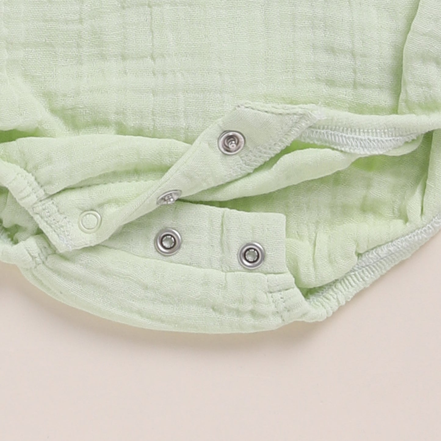 Olive + Pistachio Cream Organic Muslin Bubble Romper Pack Of 2