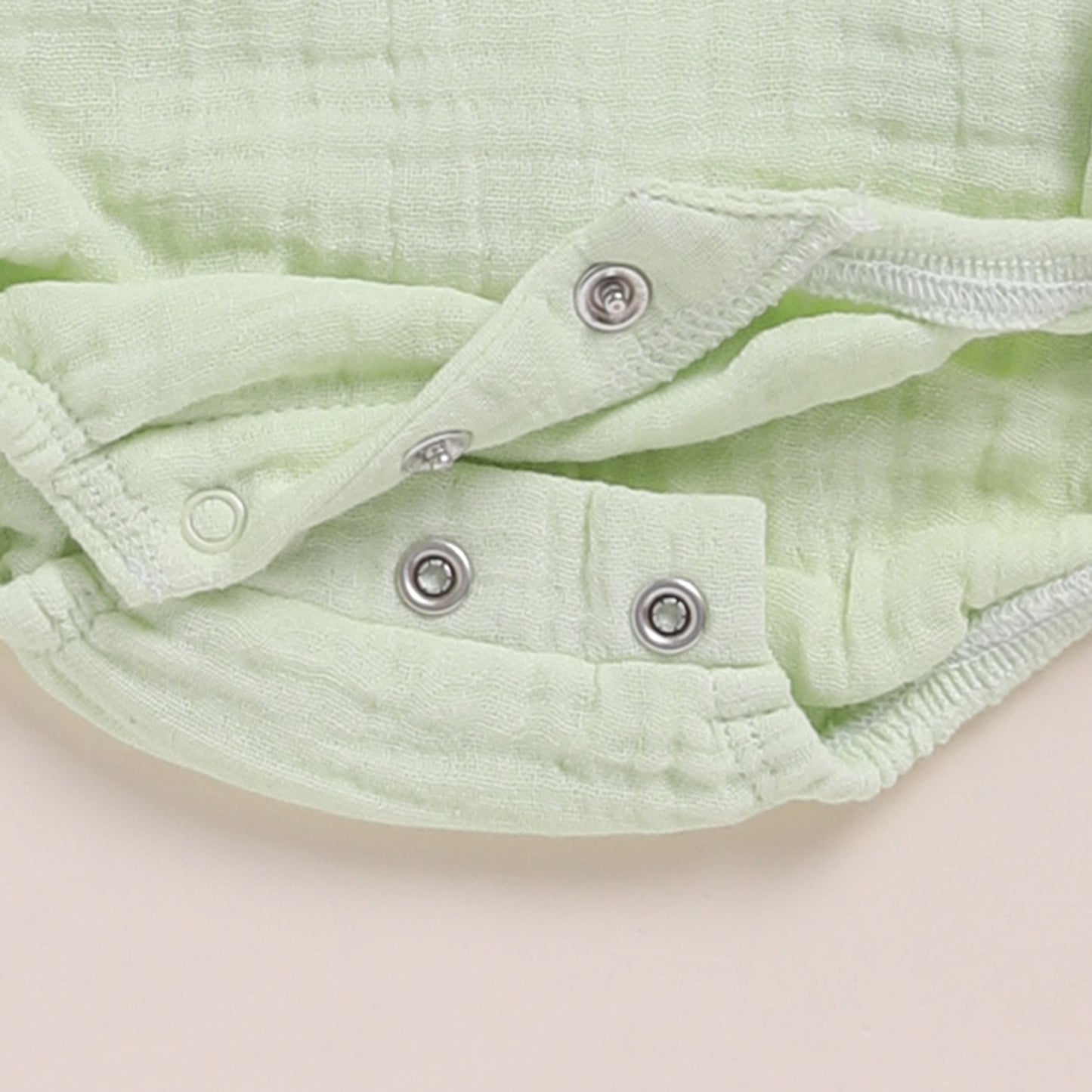 Pistachio Cream + Sage Organic Muslin Bubble Romper Pack Of 2