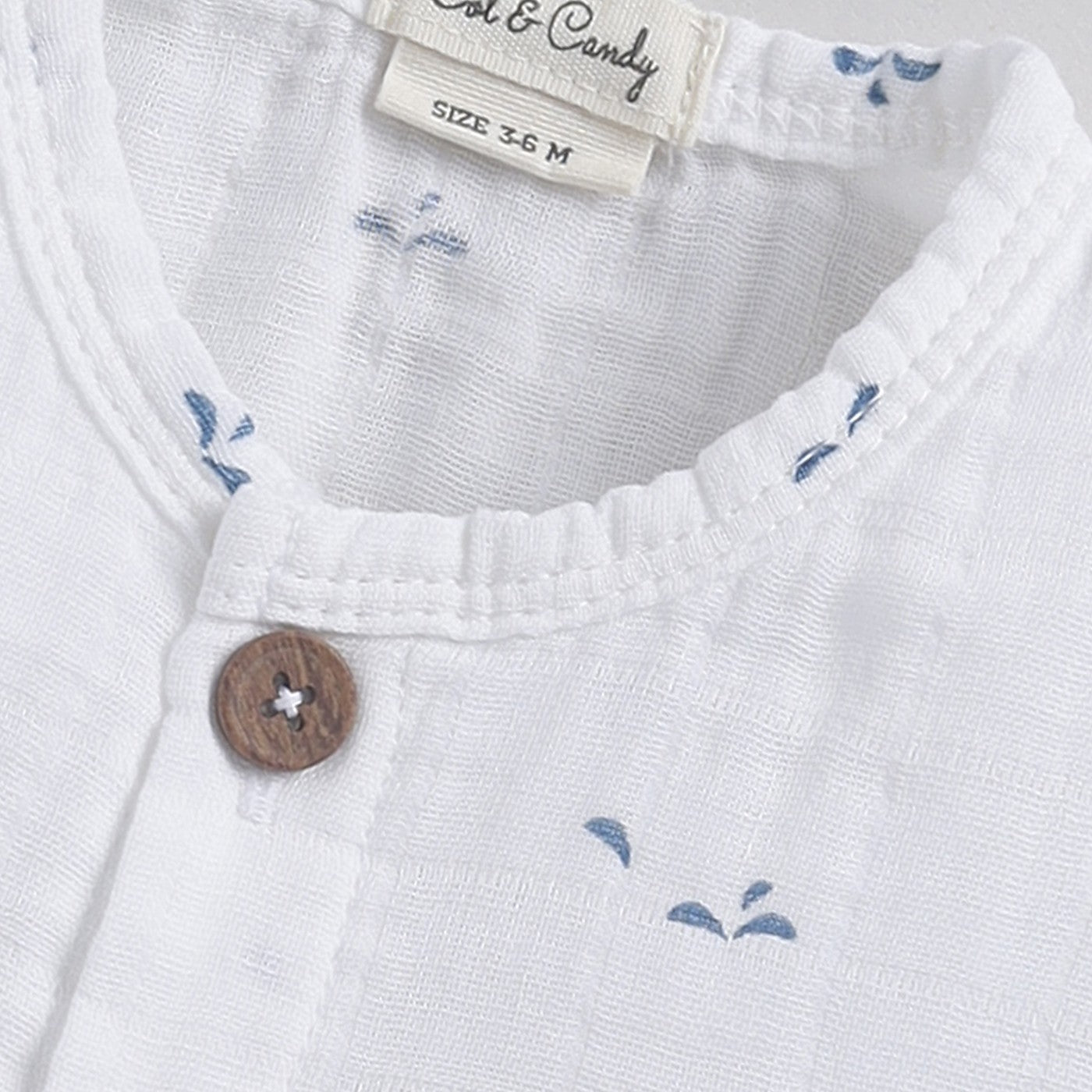 Blue Dot Print Organic Jabla Top