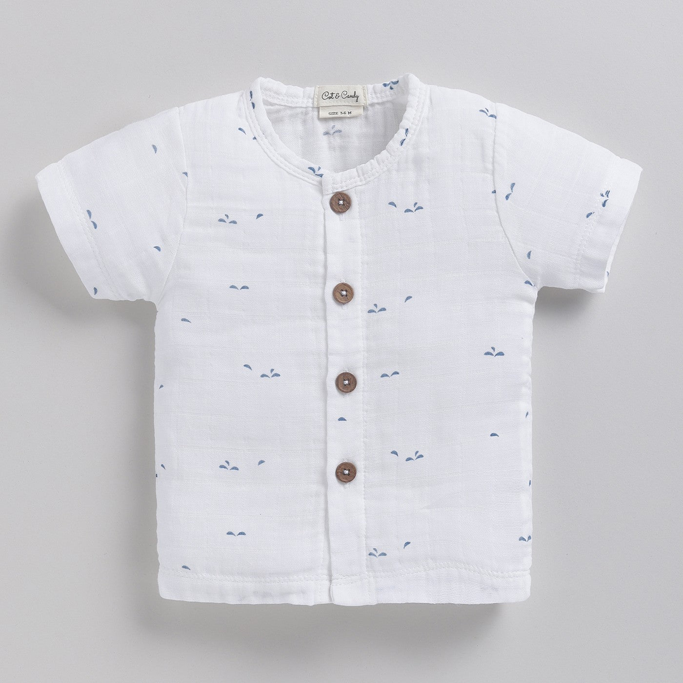 Blue Dot Print Organic Jabla Top
