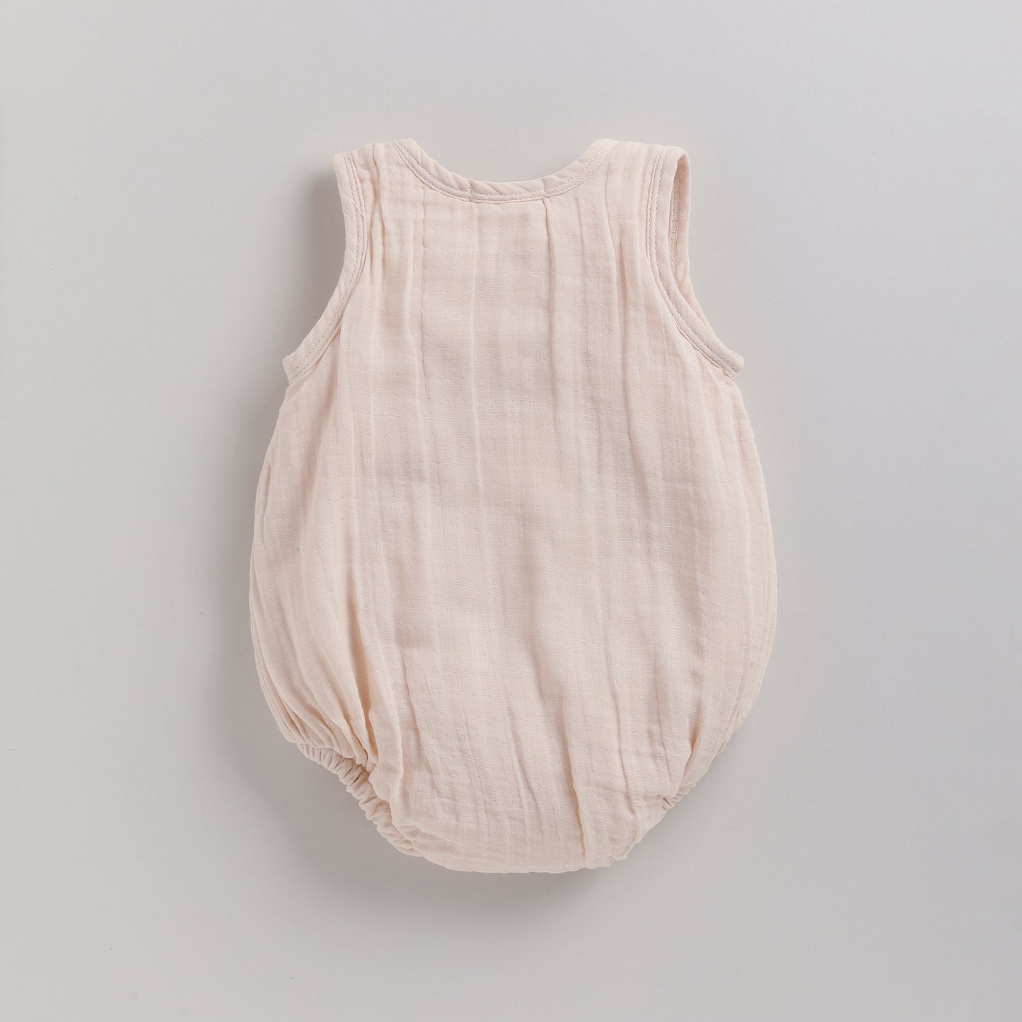 Petal Pink Organic Muslin Bubble Romper