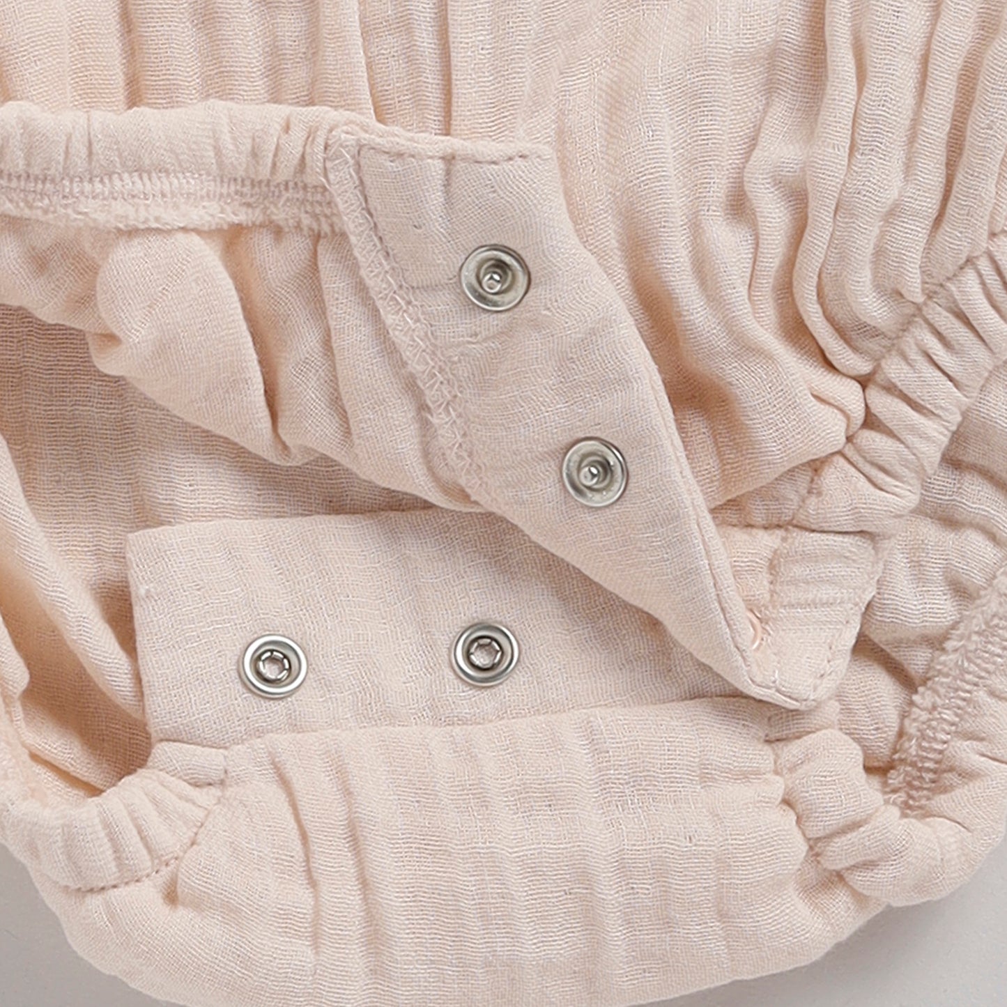 Petal Pink Organic Muslin Bubble Romper
