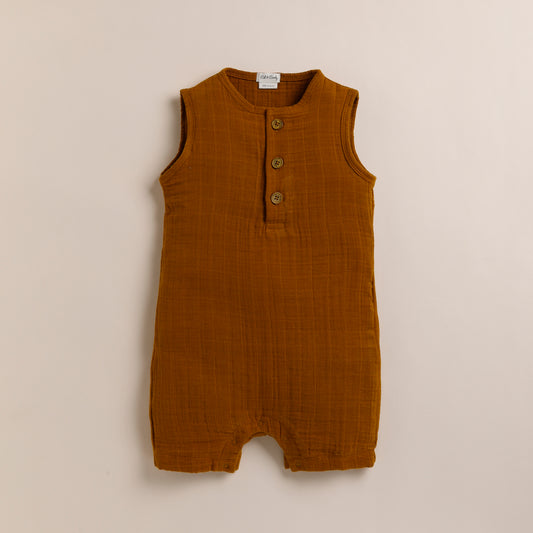 Ginger Organic Muslin Half Romper
