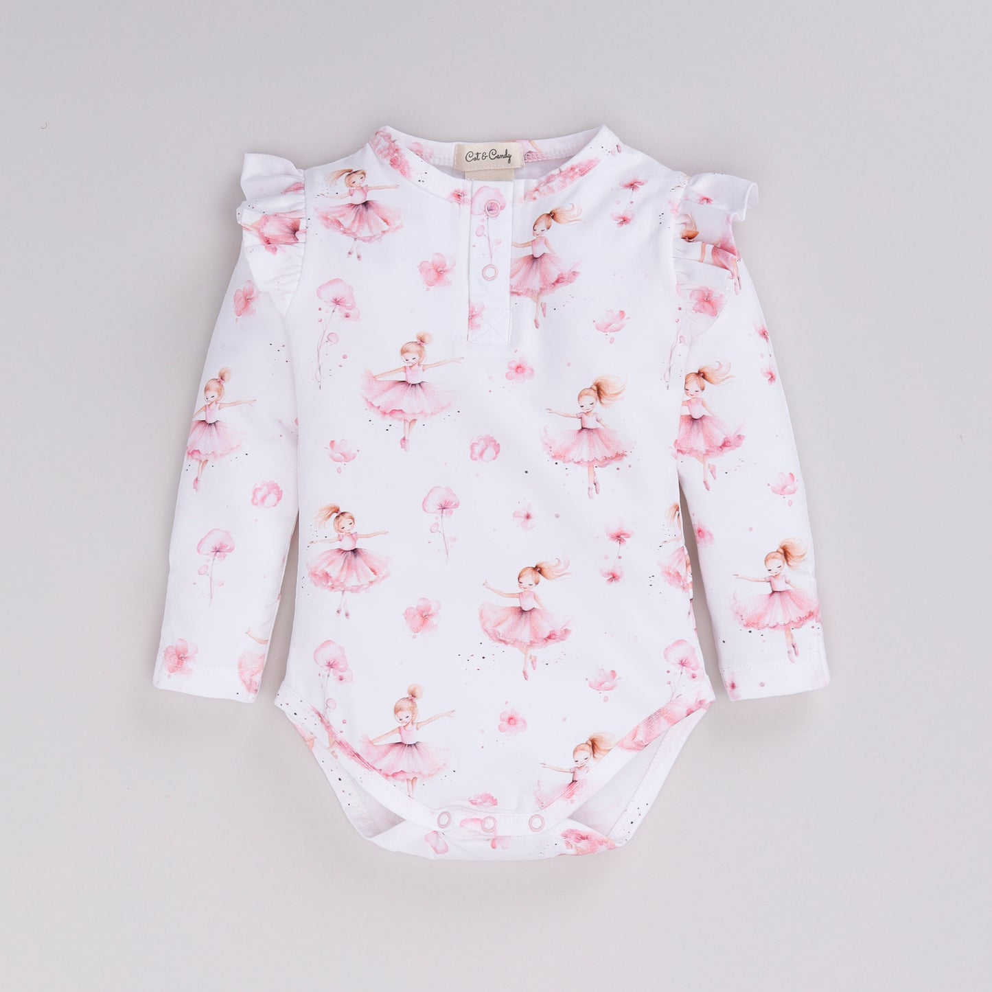Ballerina Organic Long Sleeve Frill Bodysuit