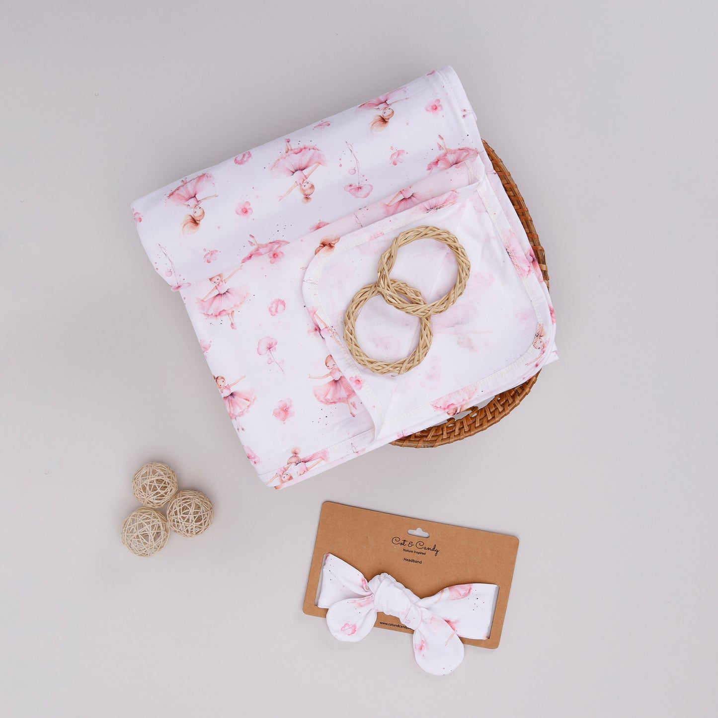 Ballerina Organic Muslin Swaddle Set - Pack of 2