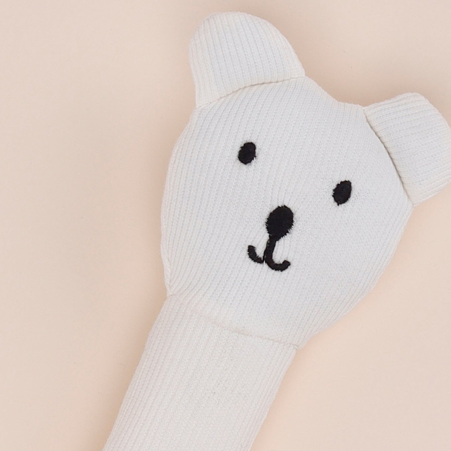 White Organic Baby Squeaky Toy