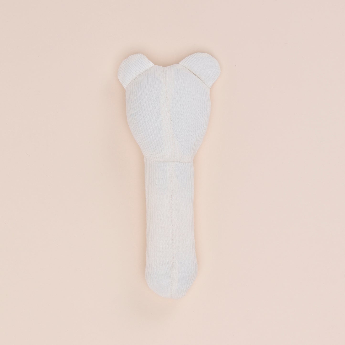 White Organic Baby Squeaky Toy