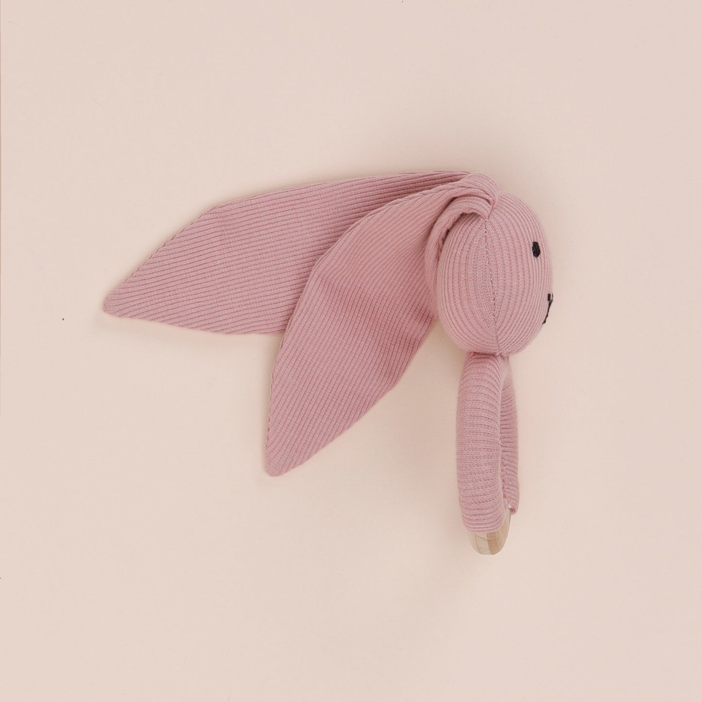 Blush Pink Organic Baby Rattle Toy