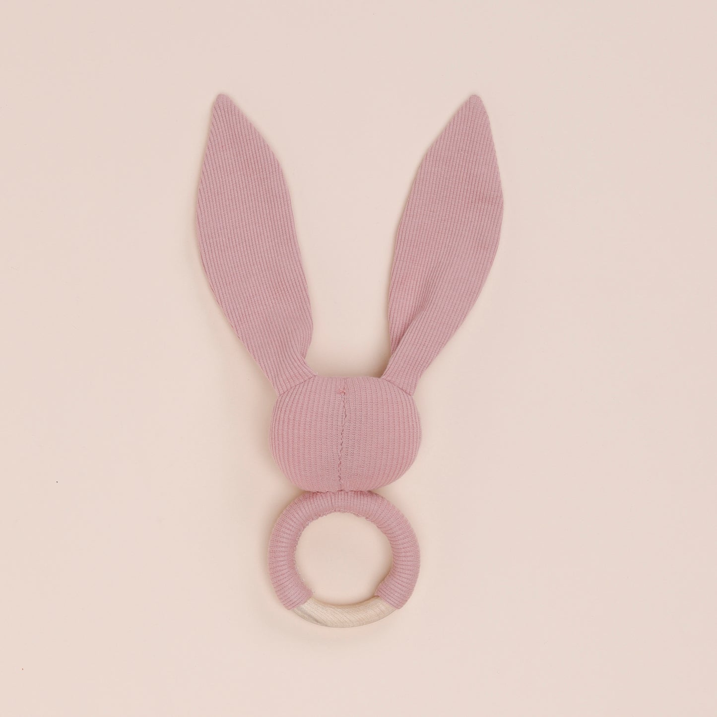 Blush Pink Organic Baby Rattle Toy