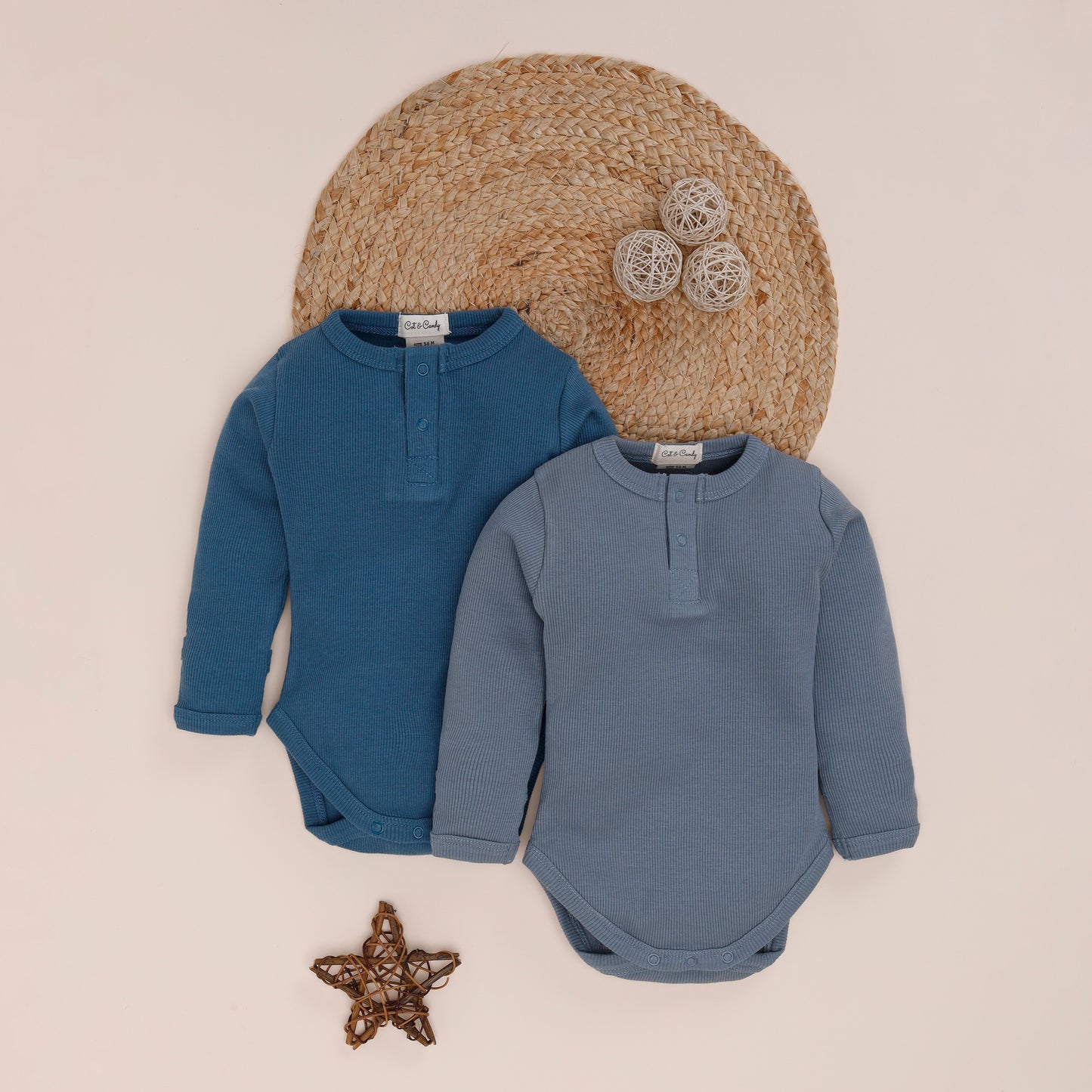 Solid Long Sleeve Bodysuits - Pack of 2