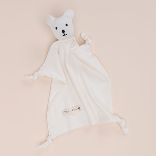 White Organic Baby Security Toy