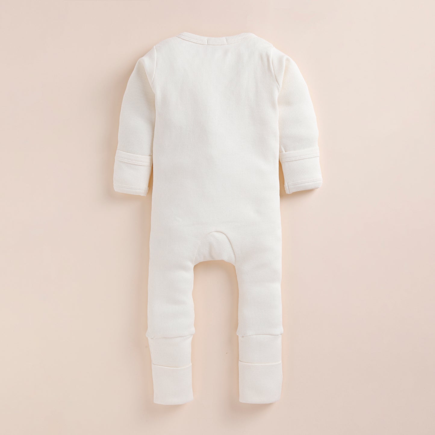 Milk + Light Denim + Navy Organic Zipsuit