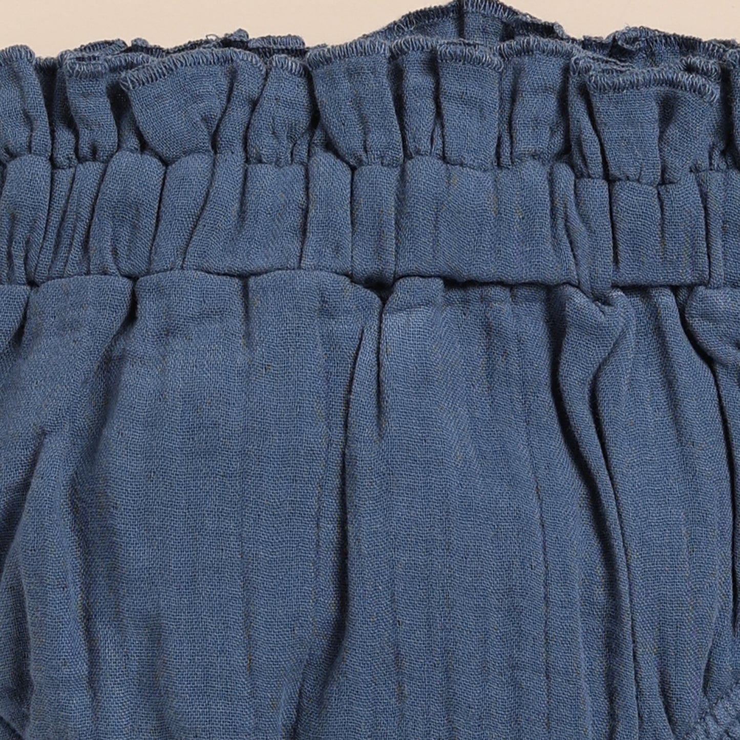 Navy Organic Muslin High Waist Bloomer for infants baby