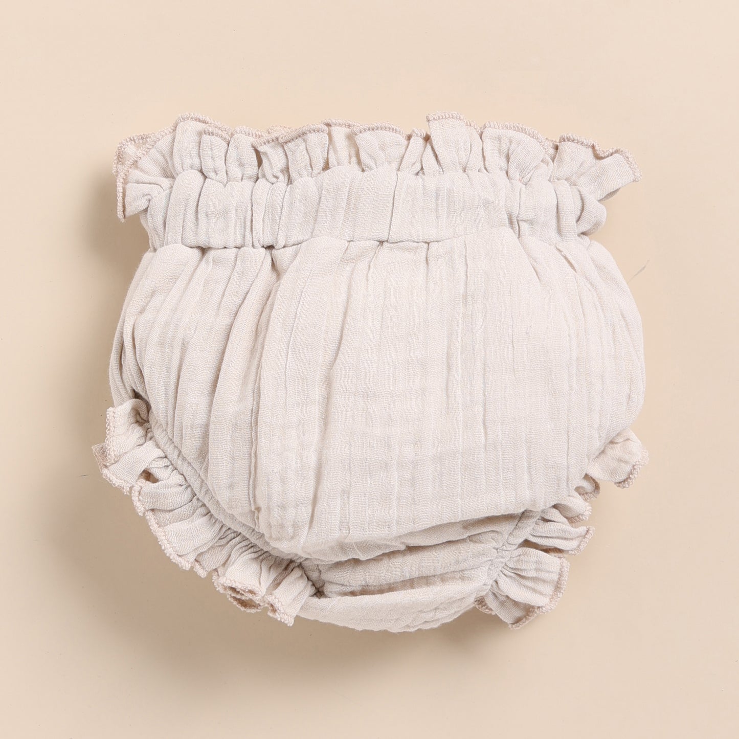 oatmeal Organic Muslin High Waist Bloomer for infants baby