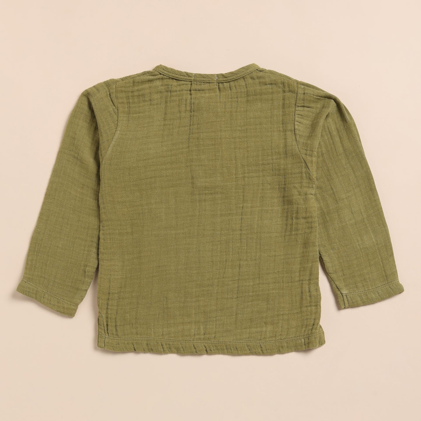 Organic Muslin Long Sleeve Henley T-Shirt