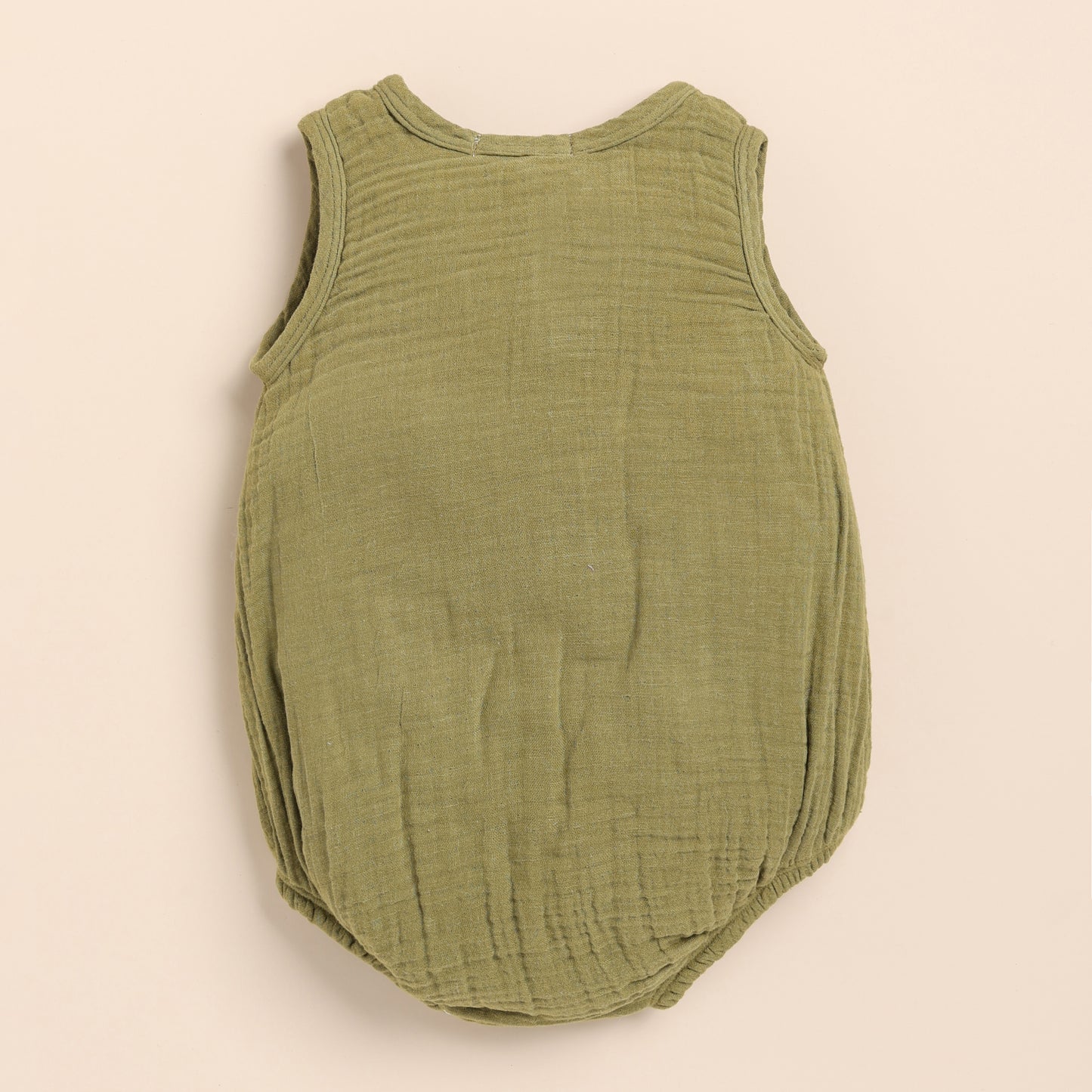Olive Organic Muslin Bubble Romper