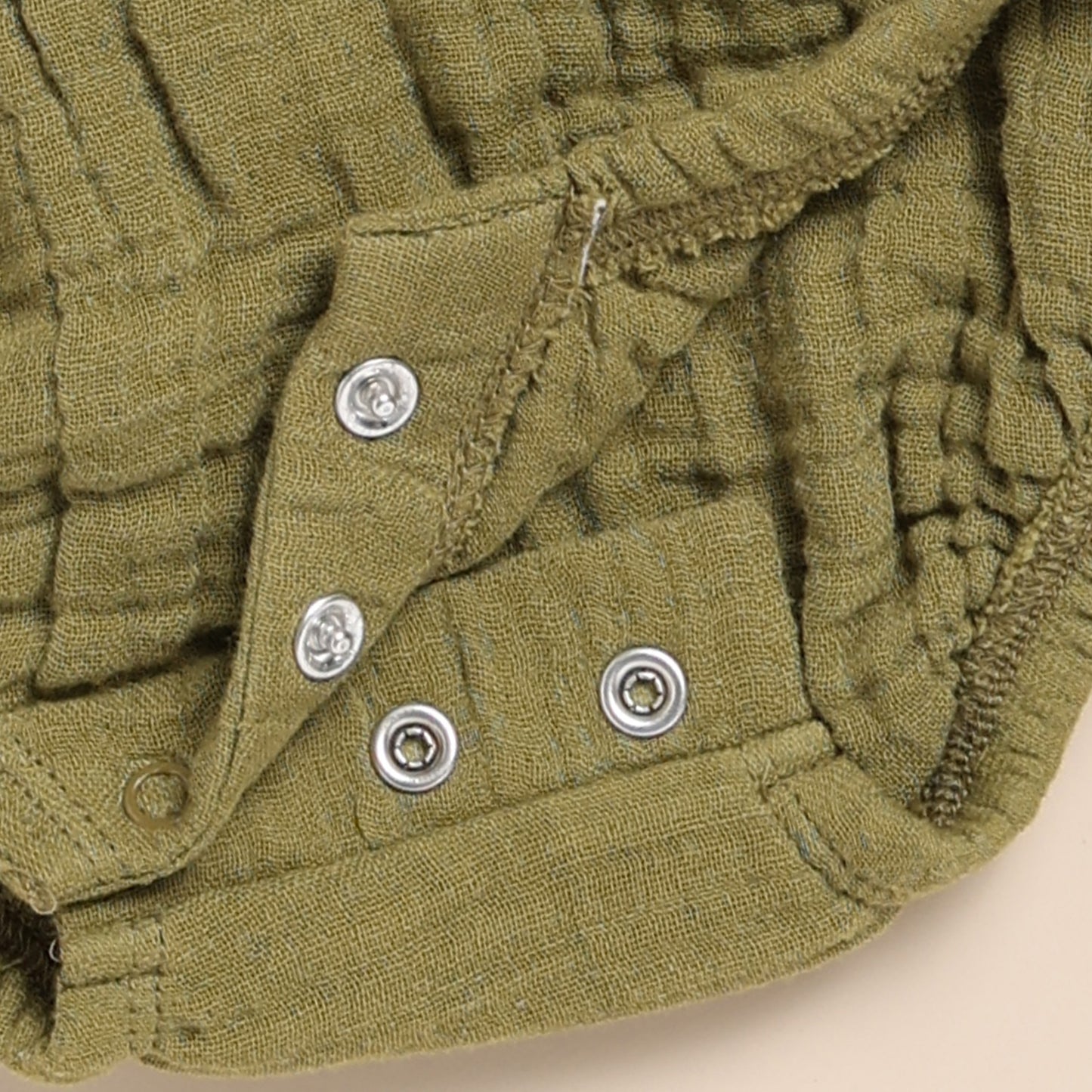 Olive Organic Muslin Bubble Romper