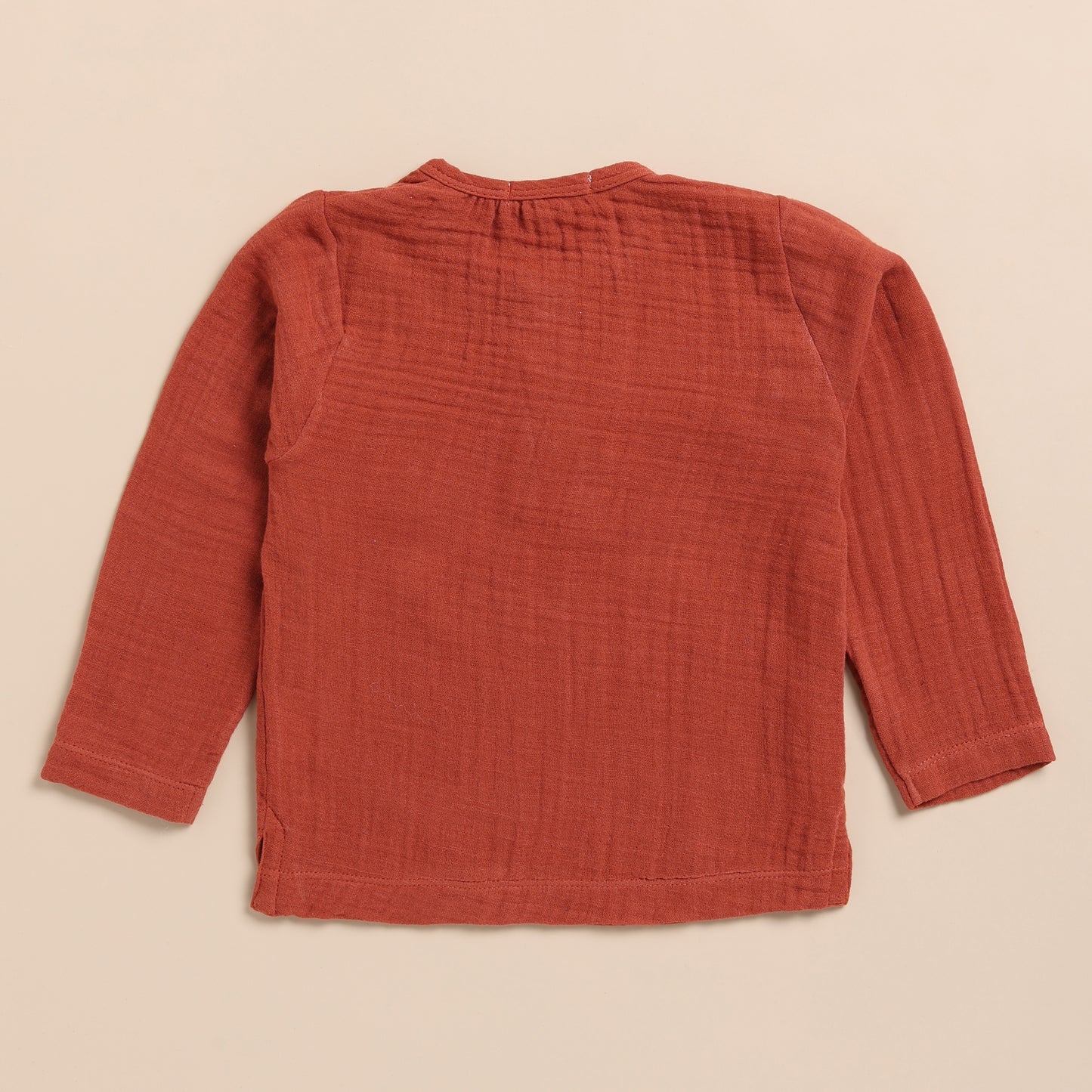 Organic Muslin Long Sleeve Henley T-Shirt