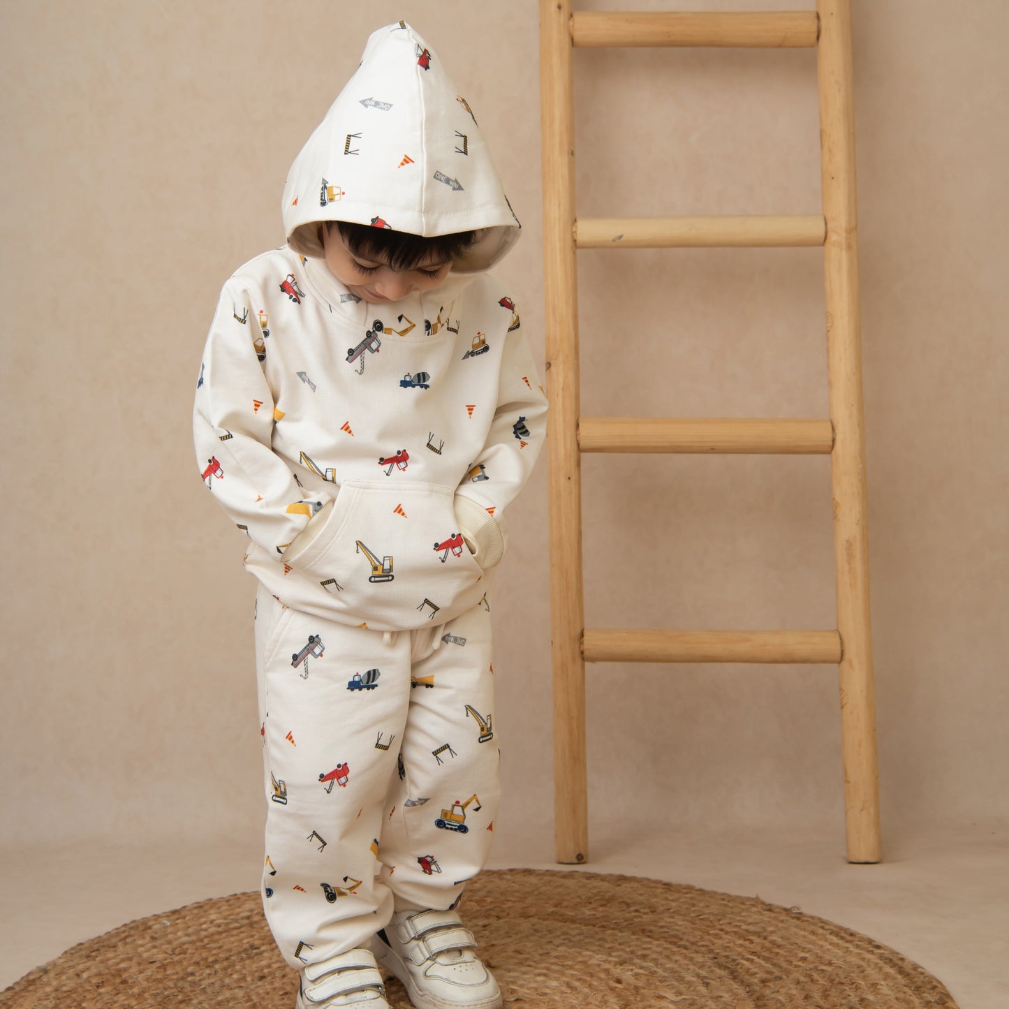 Buy Construction Organic Fleece Hoodie & Jogger Set Online