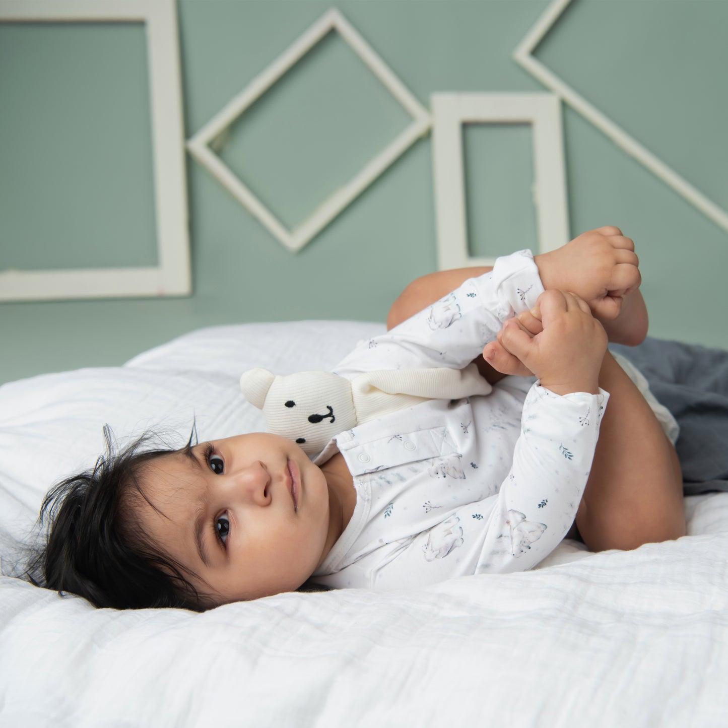 Shop Constellation Bear Organic Long Sleeve Bodysuit for your 3-6 months baby - CotandCandyBaby