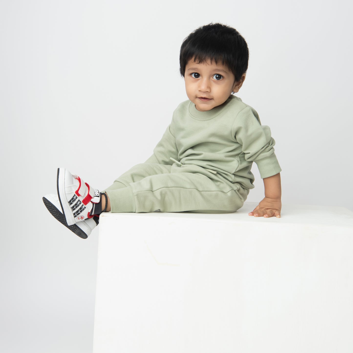 Get tea color organic fleece Sweatshirt & jogger set for your 12-18 months baby - CotandCandyBaby
