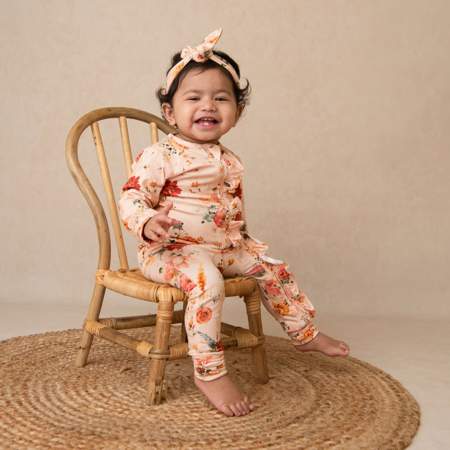 Shop Flora Organic Frill Zipsuit for your 3-6 months baby - CotandCandyBaby