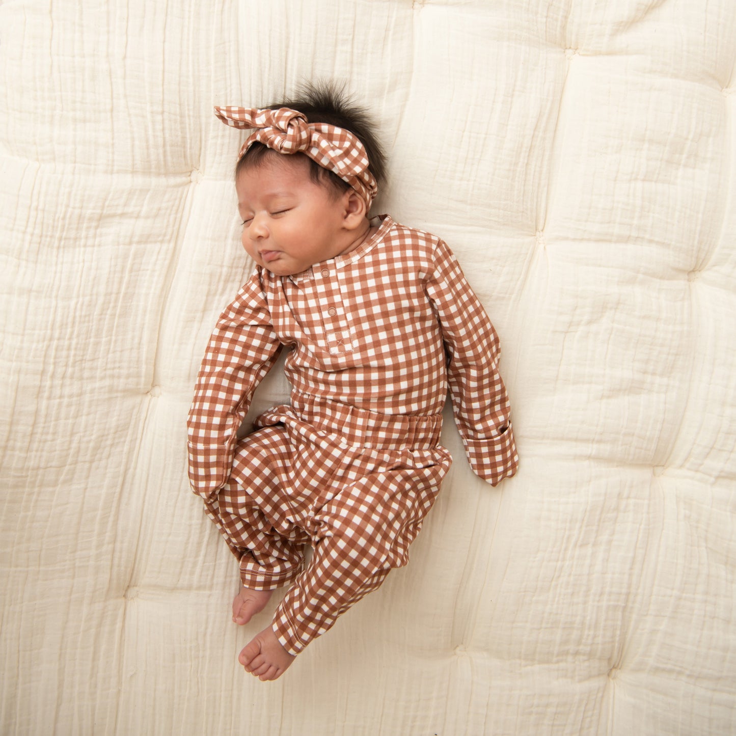 Ginger Gingham Organic Head Band