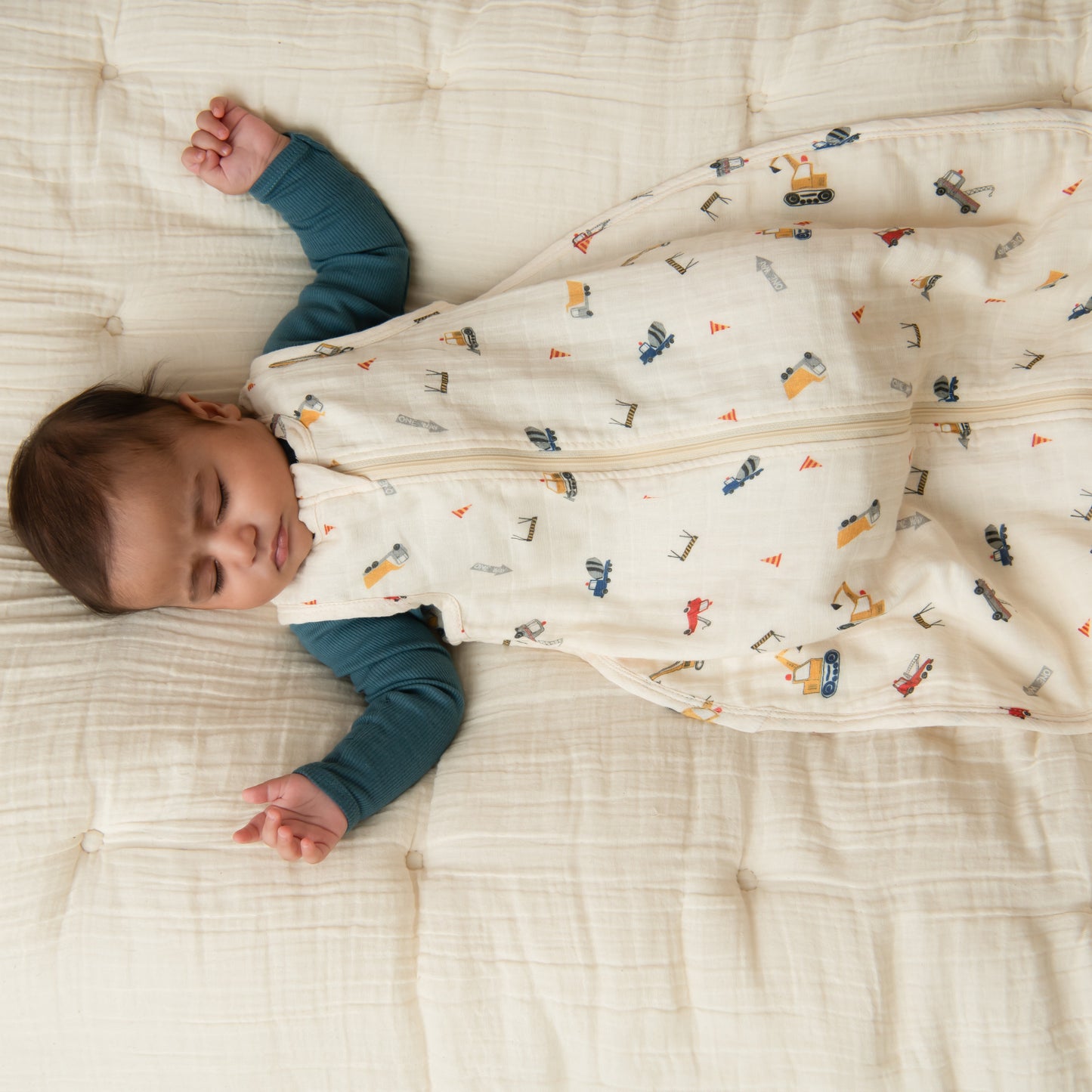 Buy Construction design newborn to 18 months organic Muslin baby Sleeping Bag Online