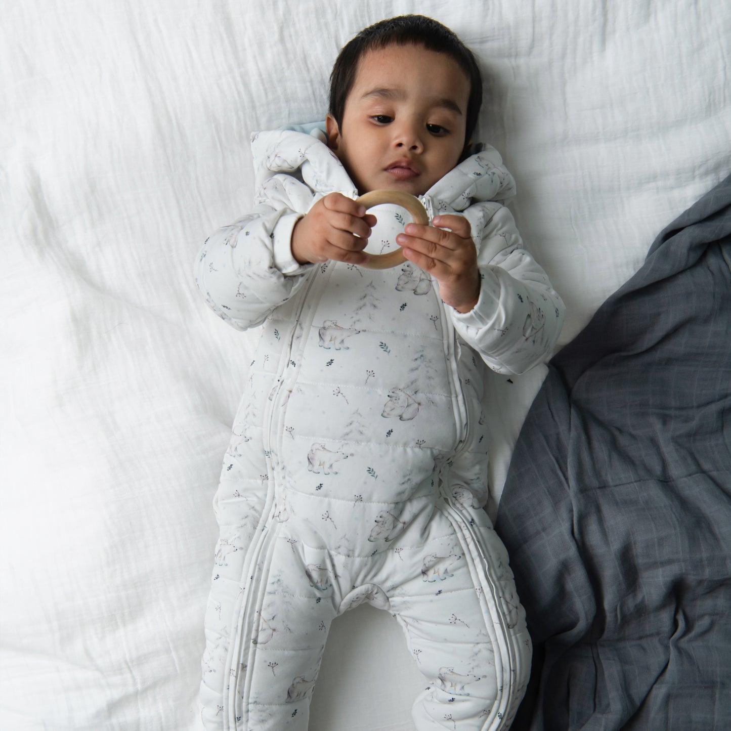 Buy Constellation Bear Quilted Sleepsuit or snowsuit for Baby boys and girls