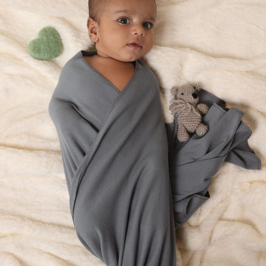 Aqua Organic Rib Swaddle Wrap