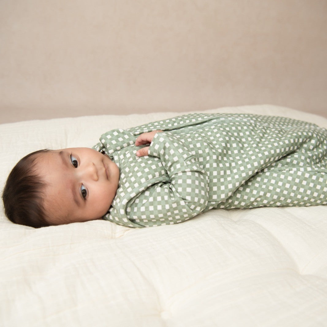 Buy Mineral Gingham Organic Jersey Winter toddlers Baby Boy and Girl Sleeping Bag Online
