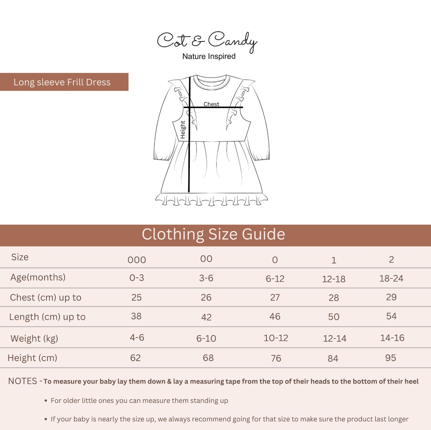 Order Flora Organic Long Sleeve Ruffle Dress for your 0-24 months baby - CotandCandyBaby