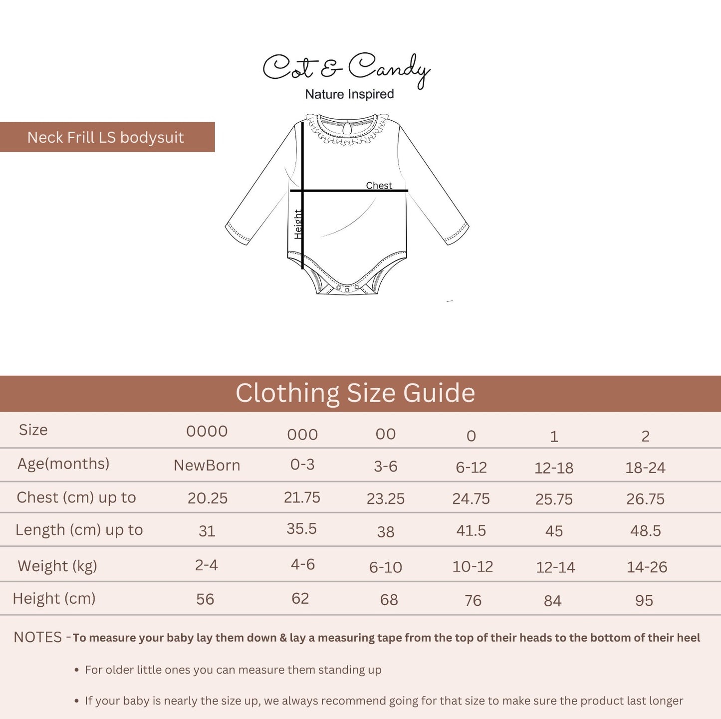 Find Flora Organic Neck Frill Long Sleeve Bodysuit for your 0-24 months baby - CotandCandyBaby